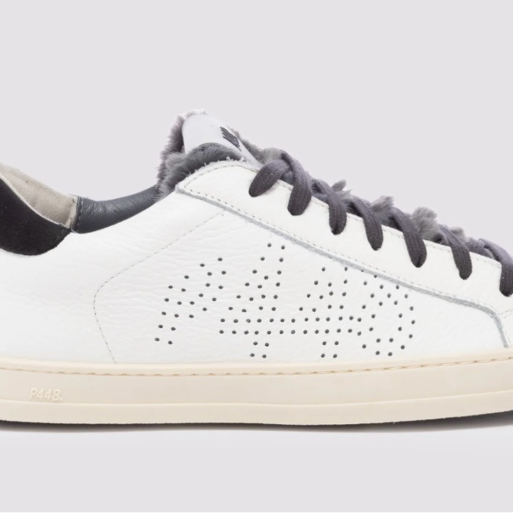 P448 John charcoal sneakers. White, gray, black. Size US 6